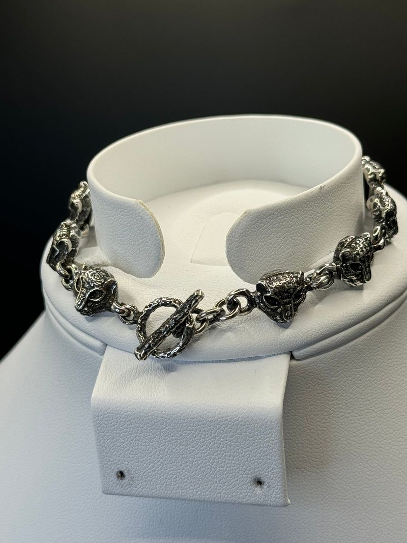 Sterling Silver Leopard Bracelet