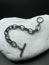 Sterling Silver Link Rustic Bracelet.