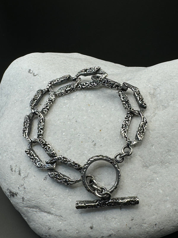 Sterling Silver High Fashion Link Bracelet