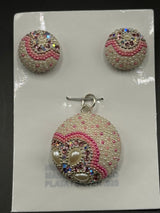 Brilliant multi color crystals Pendant & Earrings. Small