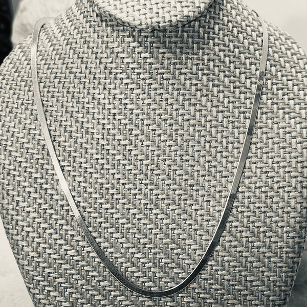 Sterling Silver Herringbone Necklace