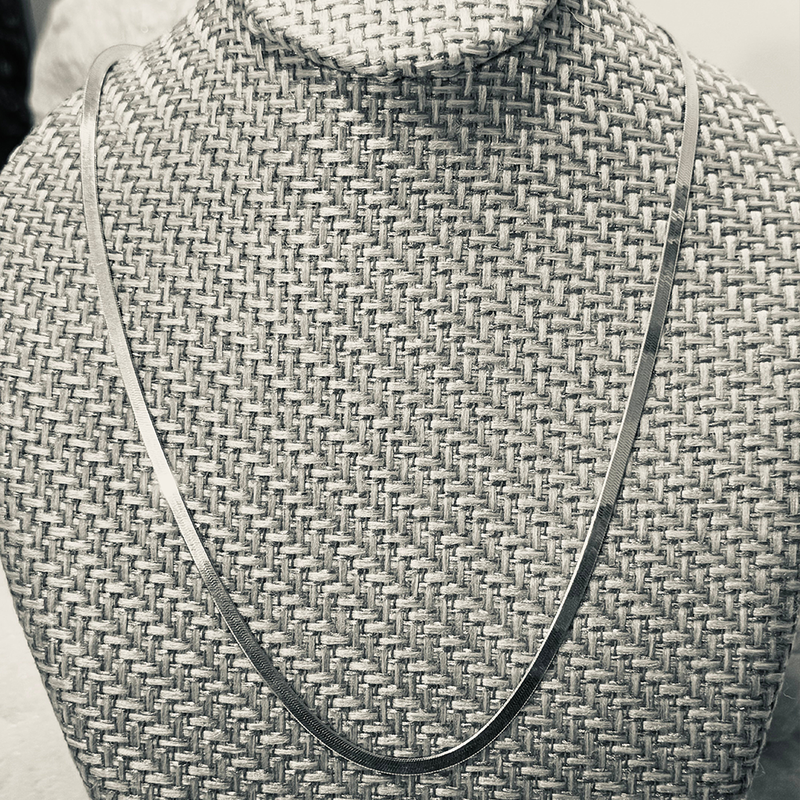 Sterling Silver Herringbone Necklace