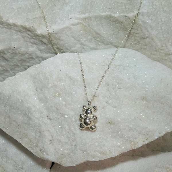 Sterling Silver Teddy Necklace