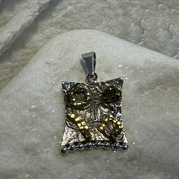 Sterling Silver And Bronze Pendant