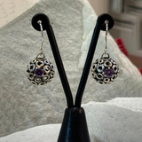 Filigree Spheres With Crystal Earrings