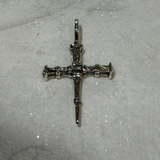 Rustic Cross Sterling Silver Pendant