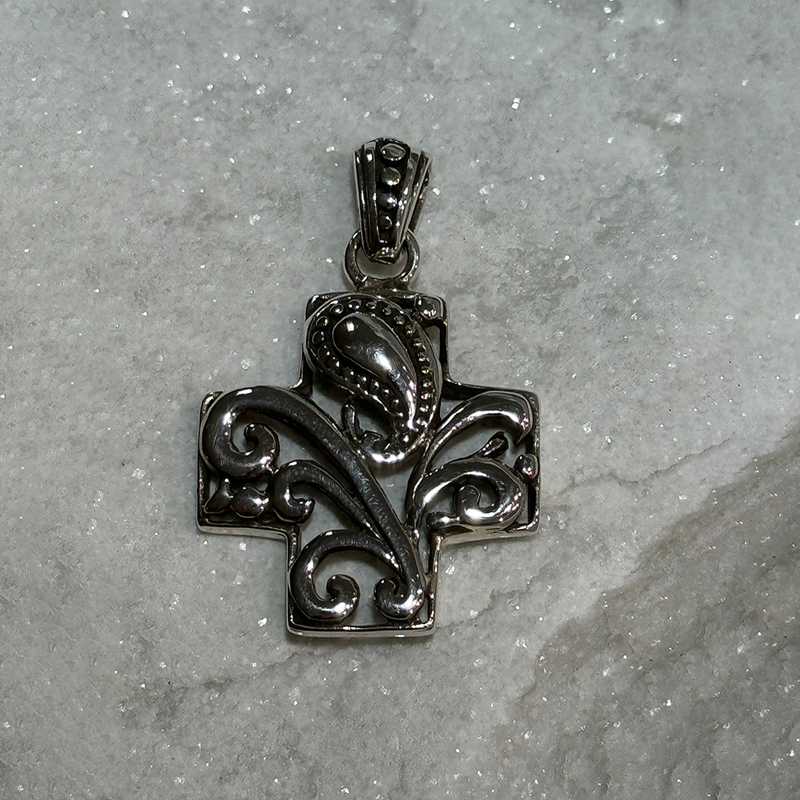 Filigree Sterling Silver Cross Pendant